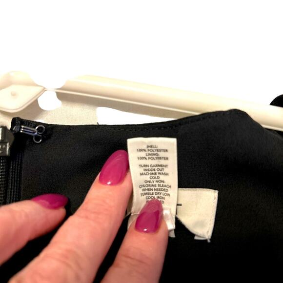 Ann Taylor Loft  Black Cocktail Dress with Crystal Embellishments - Size 2 - Picture 9 of 11